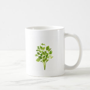 Parsley herbs Green greenery rustic watercolor  Coffee Mug