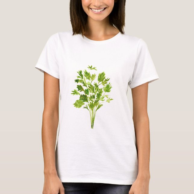 Parsley herbs Herb kitchen garden retirement  T-Shirt (Front)
