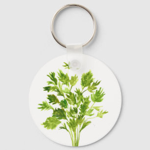 Parsley herbs Parsley print Key Ring