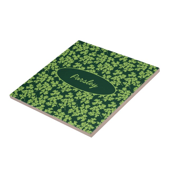 Parsley Pattern Ceramic Tile (Side)
