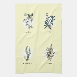 Parsley Sage Rosemary & Thyme Herbs Tea Towel
