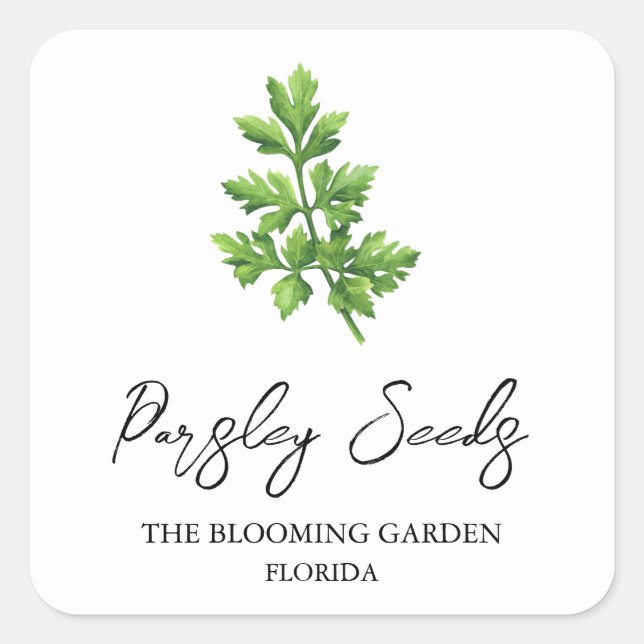 Parsley Seeds label (Front)