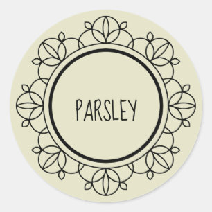 Parsley spice labels