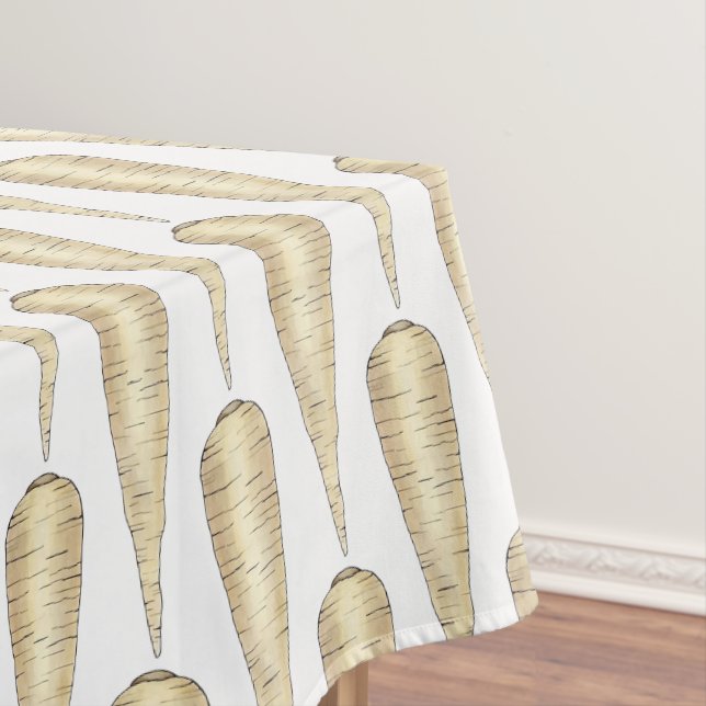 Parsnip Print Root Vegetable Farmer's Market Veg Tablecloth (In Situ)