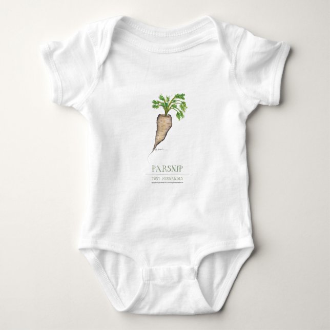 parsnip, tony fernandes baby bodysuit (Front)
