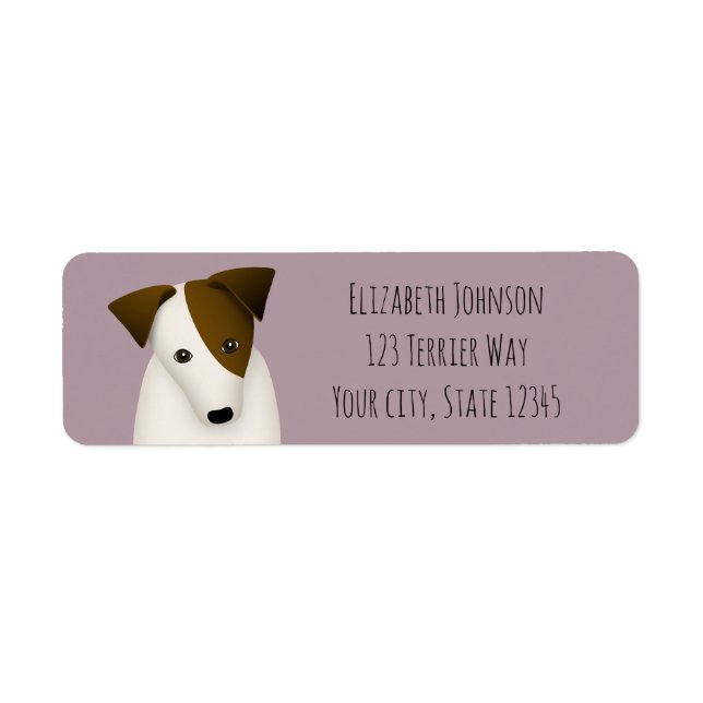 parson jack russell lilac ANY colour return addres Address Label (Front)