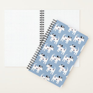 Parson Jack Russell Terrier Dog Pattern Blue Notebook