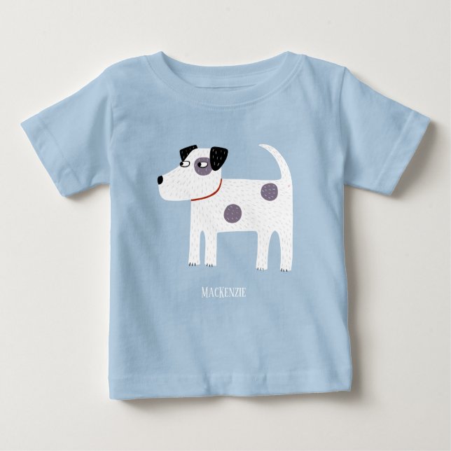 Parson Jack Russell Terrier Dog Personalised Baby T-Shirt (Front)