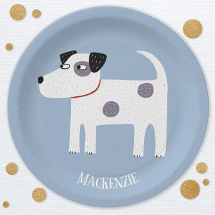 Parson Jack Russell Terrier Dog Personalised Paper Plate