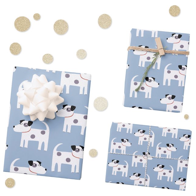 Parson Jack Russell Terrier Dog Wrapping Paper Sheet (Parson Jack Russell terrier dog pattern gift wrapping paper )