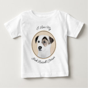 Parson Jack Russell Terrier Painting - Dog Art Baby T-Shirt