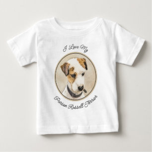 Parson Jack Russell Terrier Painting - Dog Art Baby T-Shirt