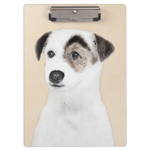 Parson Jack Russell Terrier Painting - Dog Art Clipboard