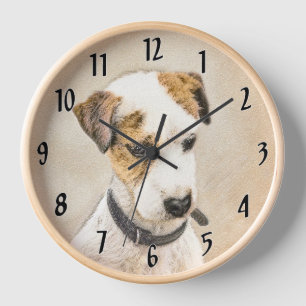 Parson Jack Russell Terrier Painting - Dog Art Clock