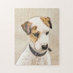 Parson Jack Russell Terrier Painting - Dog Art Jigsaw Puzzle