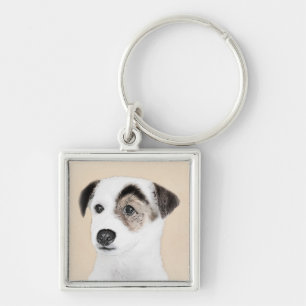 Parson Jack Russell Terrier Painting - Dog Art Key Ring