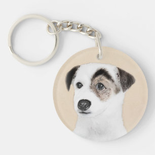 Parson Jack Russell Terrier Painting - Dog Art Key Ring