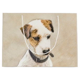 Parson Jack Russell Terrier Painting - Dog Art Large Gift Bag