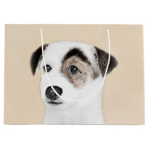 Parson Jack Russell Terrier Painting - Dog Art Large Gift Bag