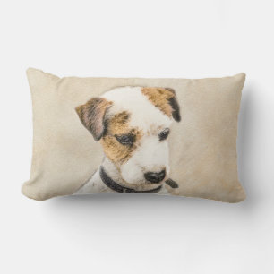 Parson Jack Russell Terrier Painting - Dog Art Lumbar Cushion
