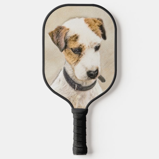 Parson Jack Russell Terrier Painting - Dog Art Pickleball Paddle (Front)