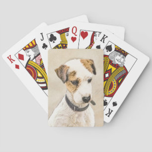 Parson Jack Russell Terrier Painting - Dog Art Playing Cards