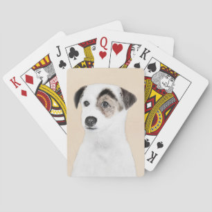 Parson Jack Russell Terrier Painting - Dog Art Playing Cards