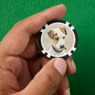 Parson Jack Russell Terrier Painting - Dog Art Poker Chips