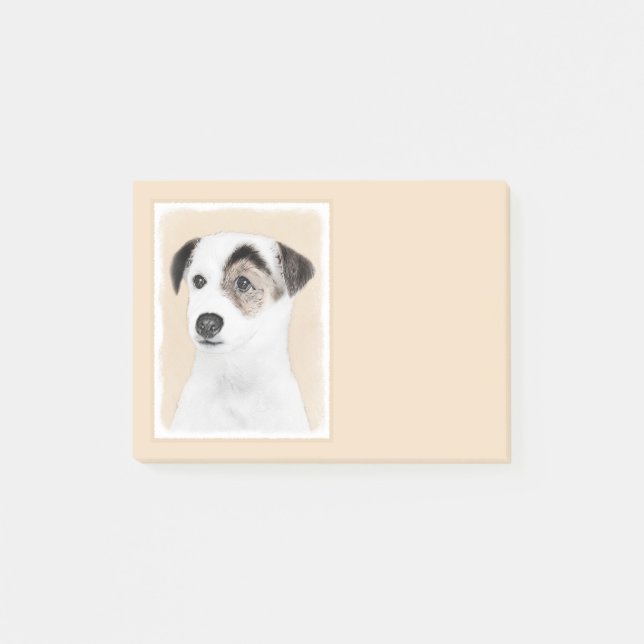 Parson Jack Russell Terrier Painting - Dog Art Post-it Notes (Front)