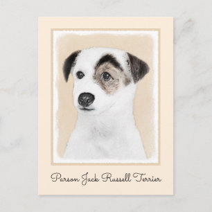 Parson Jack Russell Terrier Painting - Dog Art Postcard