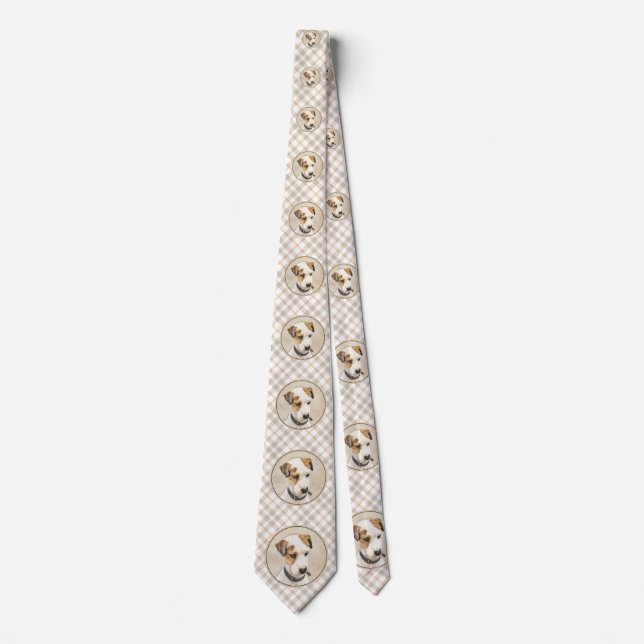 Parson Jack Russell Terrier Painting - Dog Art Tie (Front)