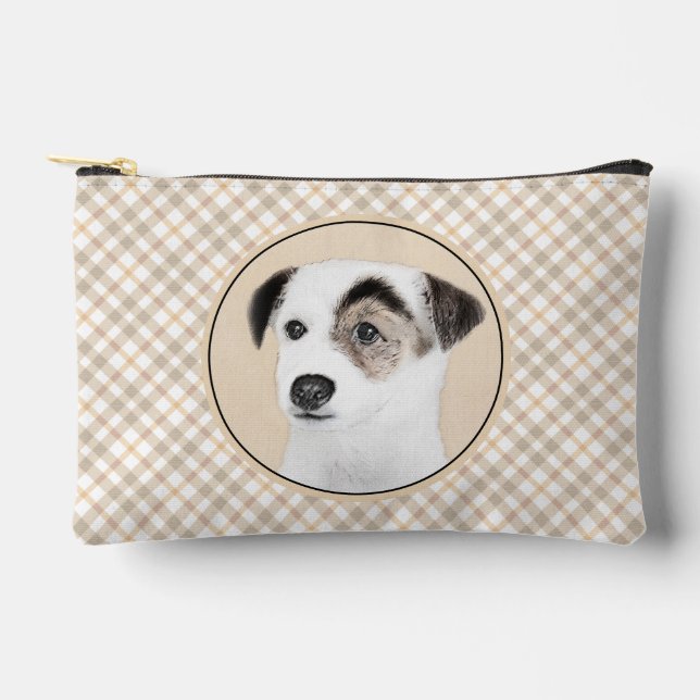 Parson Jack Russell Terrier Painting Pet Dog Art Accessory Pouch (Front)