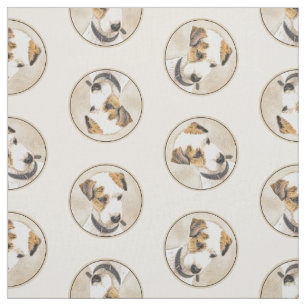 Parson Jack Russell Terrier Painting Pet Dog Art Fabric