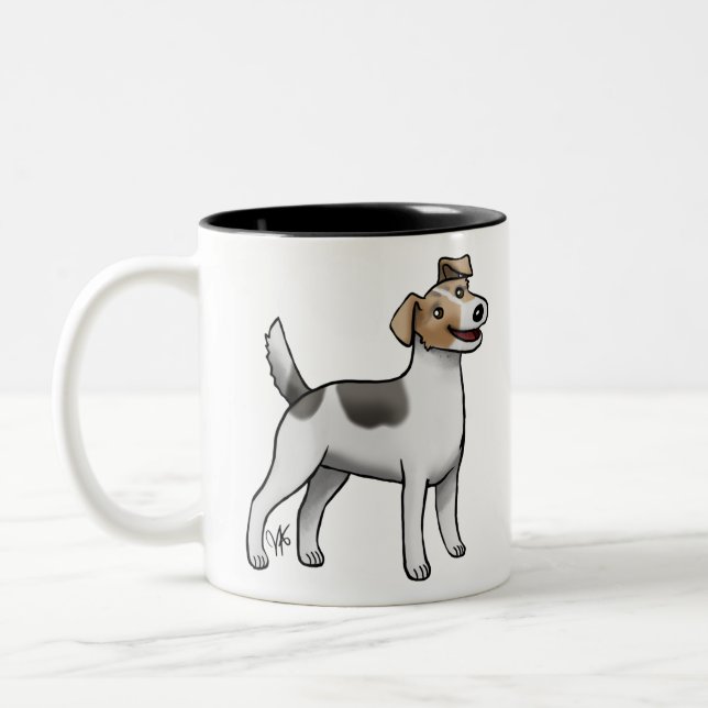 Parson Jack Russell Terrier Two-Tone Coffee Mug (Left)