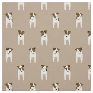 Parson Jack Russell Terriers cute dogs any colour Fabric