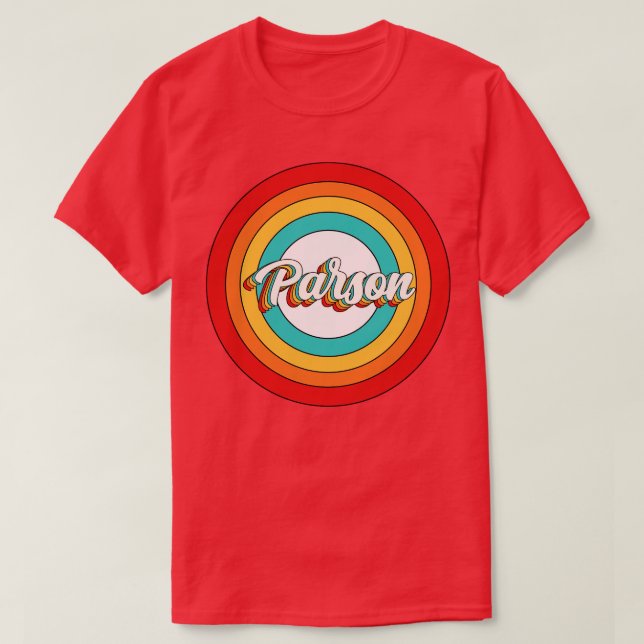 Parson Name Shirt Vintage Parson Circle (Design Front)