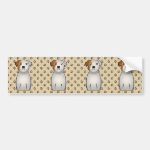 Parson Russell Terrier Cartoon Bumper Sticker