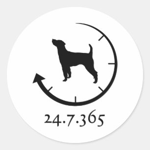 Parson Russell Terrier Classic Round Sticker