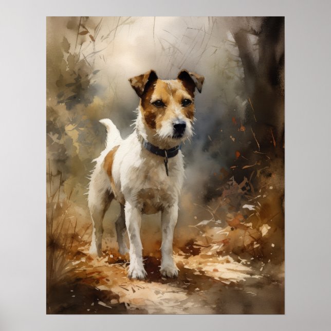Parson Russell Terrier Dog Art Print Poster (Front)