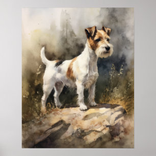 Parson Russell Terrier Dog Art Print Poster