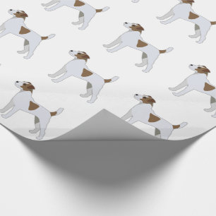Parson Russell Terrier  Dog Breed Illustration Wrapping Paper