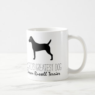 Parson Russell Terrier Dog Silhouette Custom Coffee Mug