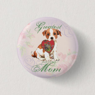 Parson Russell Terrier Heart Mum 3 Cm Round Badge