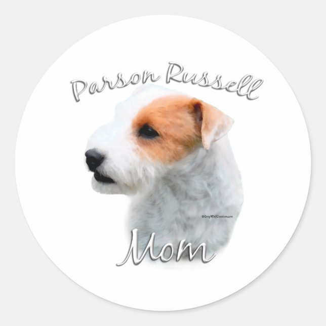 Parson Russell Terrier Mum 2 Classic Round Sticker (Front)