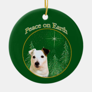Parson Russell Terrier Peace Ceramic Ornament