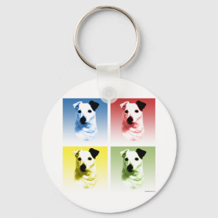 Parson Russell Terrier Pop Art Key Ring