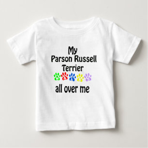 Parson Russell Terrier Walks Design Baby T-Shirt