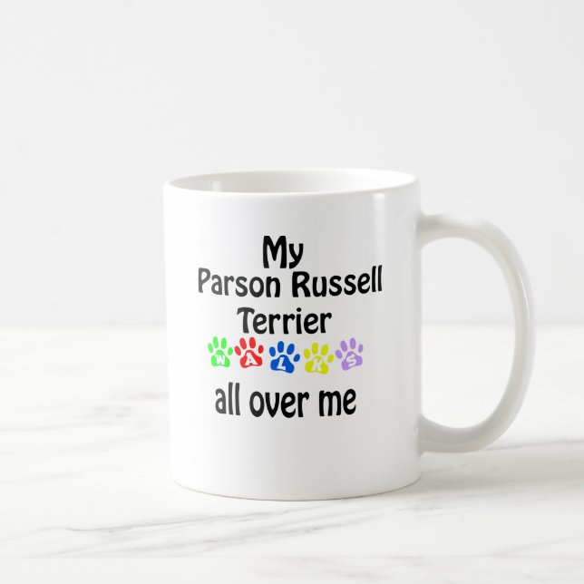 Parson Russell Terrier Walks Design Coffee Mug (Right)