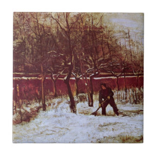 Parsonage Garden at Nuenen by Vincent van Gogh Ceramic Tile