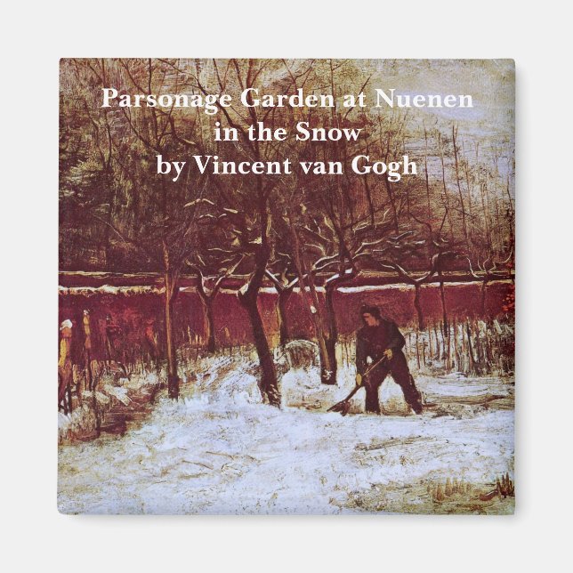 Parsonage Garden at Nuenen by Vincent van Gogh Magnet (Front)